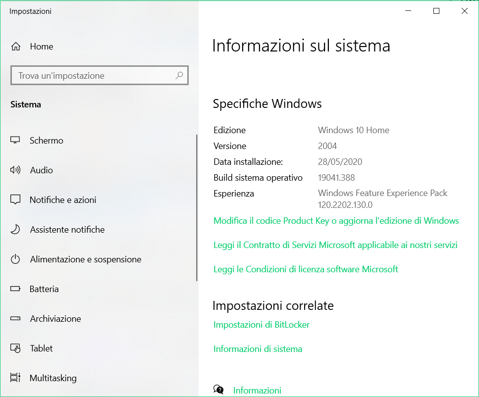 info Windows 10